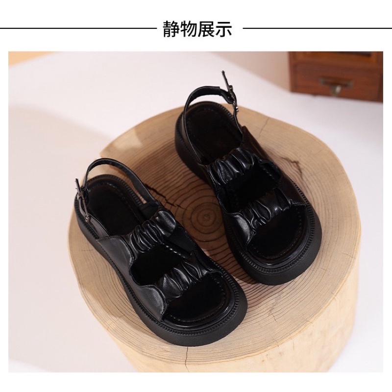 Giày sandal quai chun đế dày có khoá cài mang êm chân siêu đẹp