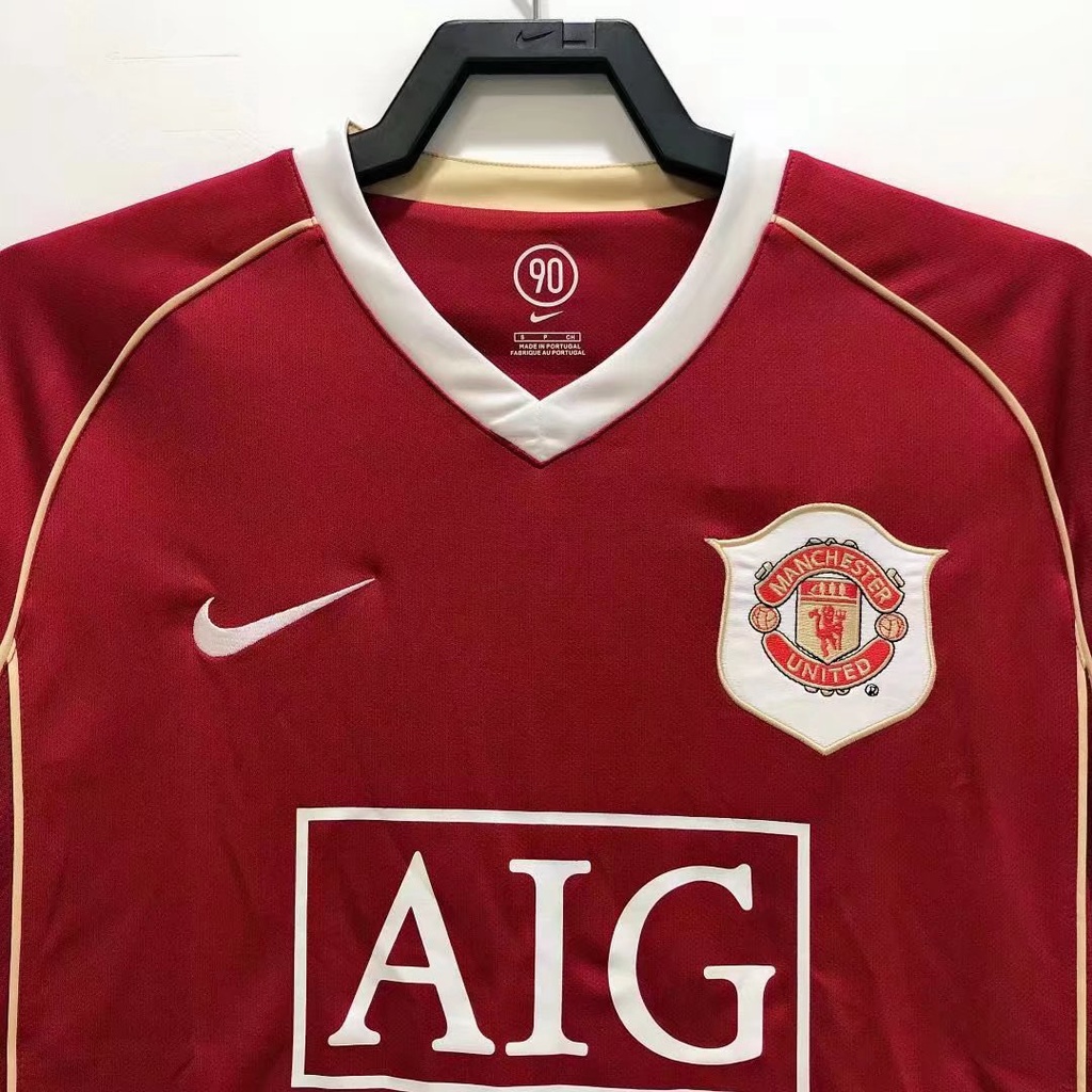 Áo Bóng Đá Dài Tay Phong Cách Vintage Manchester United 06 / 07