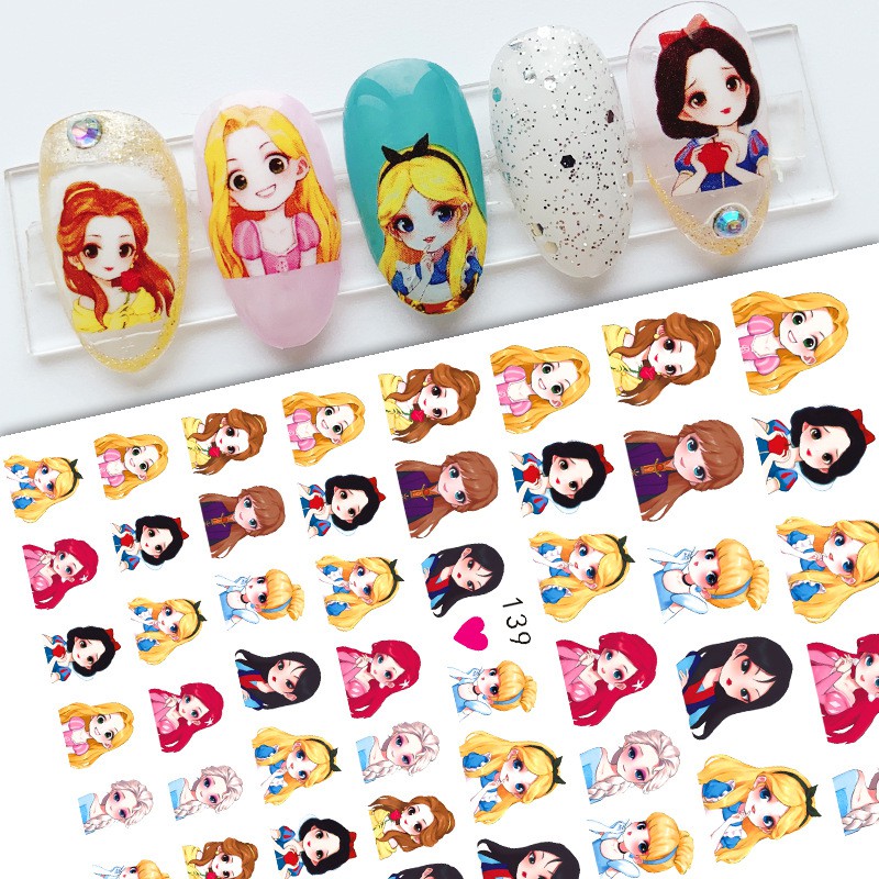 Sticker 3D Disney Các Nàng Công Chúa - Hình dán móng tay 139/140