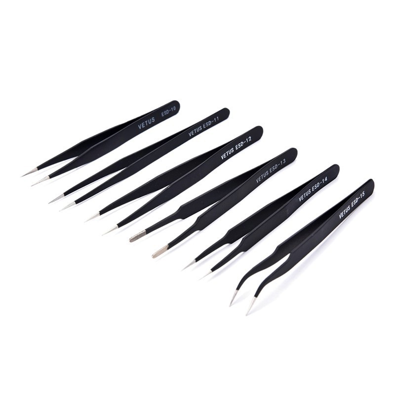 Set 6 Nhíp Inox Chống Tĩnh Điện Chuyên Dụng