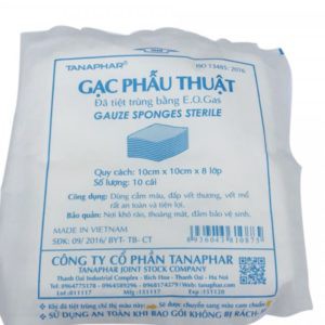 Gạc phẫu thuật 10x10x8 hoặc 10x10x12 lớp