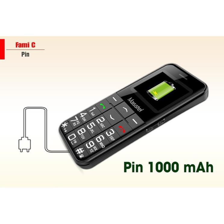 [LN12336]  ĐIỆN THOẠI MASSTEL FAMI C (2 SIM - LOA TO - BÀN PHÍM LỚN) CHO NGƯỜI GIÀ