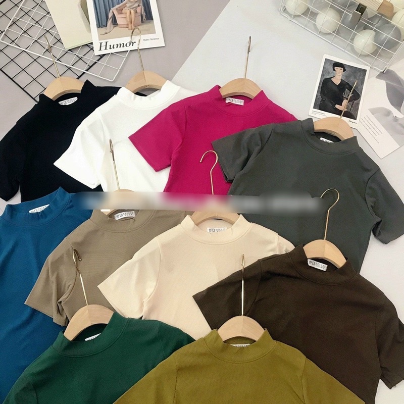 ÁO THUN TĂM CỔ 3P TAY CỘC BẢNG MÀU VITAGE MS11729