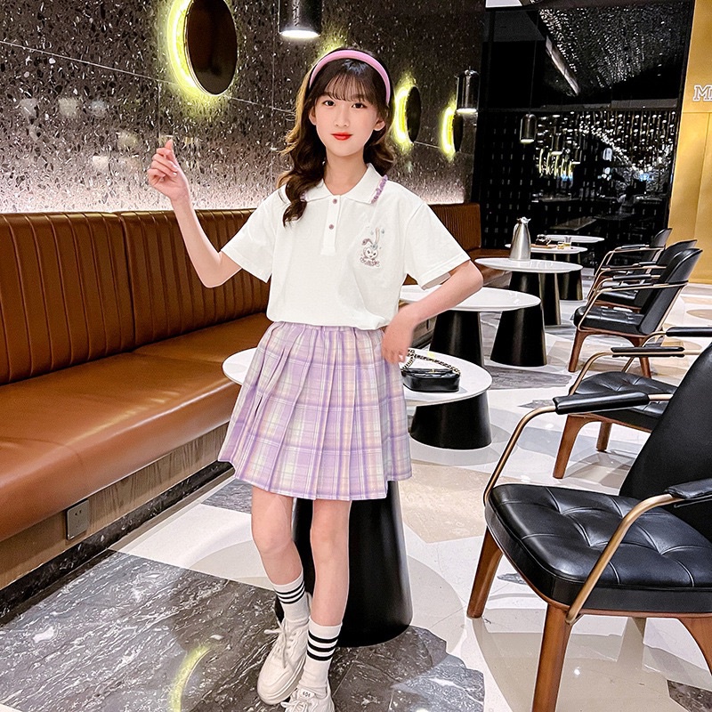 Bộ váy áo bé gái váy học sinh cỡ lớn 26 đến 48kg M2233