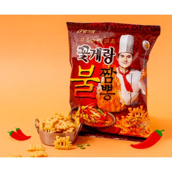 [BINGGRAE] SNACK CUA SIÊU CAY 70G - [빙그레] 꽃게랑 불짬뽕 70G