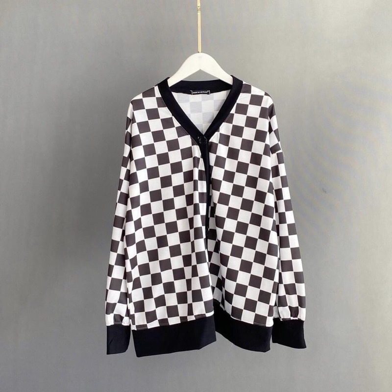 [Ảnh thật ] Aó khoác cardigan caro - Cardigan ullzang unisex