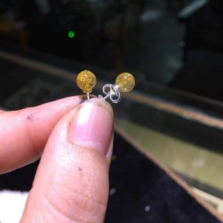 Bông tai nụ đá chốt bạc