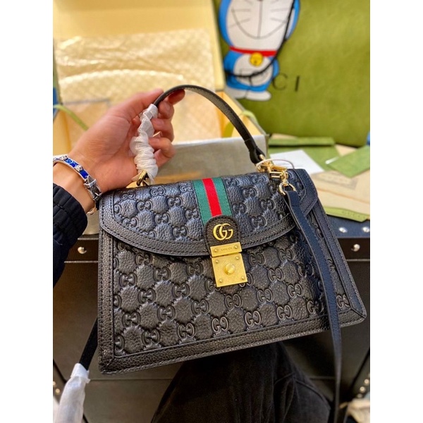 Túi Xách Cao Cấp Da Bò Dập Logo sz21cm