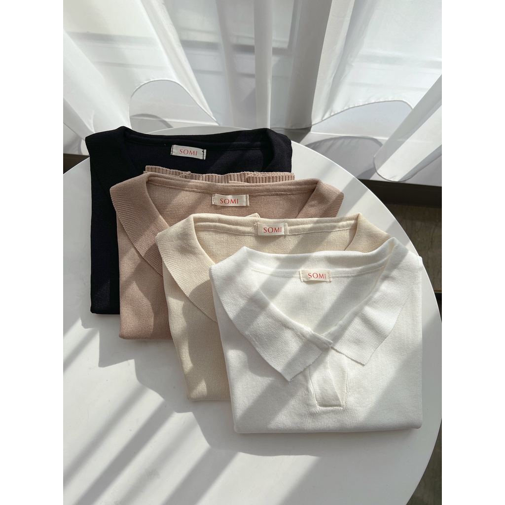 Somi | Mijo Đan Hàng Đầu | Áo Nữ | Áo Thun Polo Hàn Quốc Nhập Khẩu Slimfit
