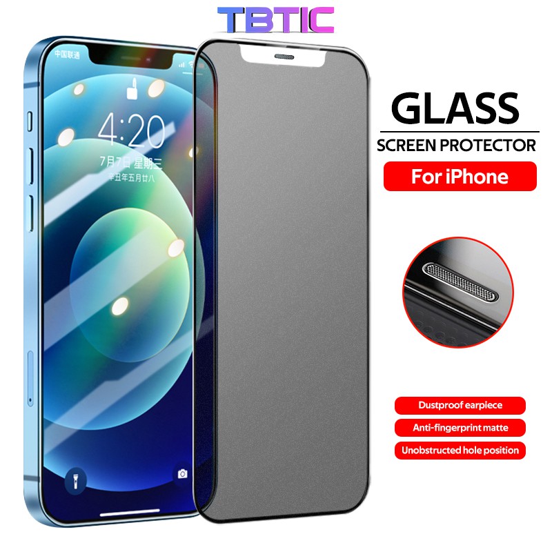 Kính Cường Lực TBTIC Chống Tia Sáng Xanh/Bụi/ Dấu Vân Tay Bảo Vệ Toàn Diện Màn Hình Iphone 12 11 Pro Xs Max Mini Xr X Xs