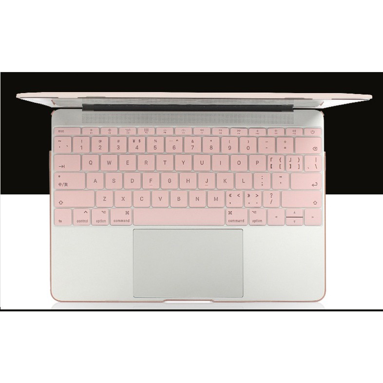 Combo ốp +phủ phím Macbook Hồng pastel (Tặng kèm nút chống bụi + bộ chống gãy sạc ) | WebRaoVat - webraovat.net.vn