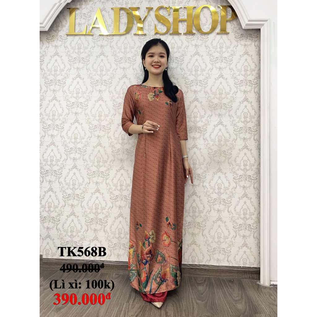 Áo dài trung niên cao cấp Áo dài Lụa Ladyshop TK568