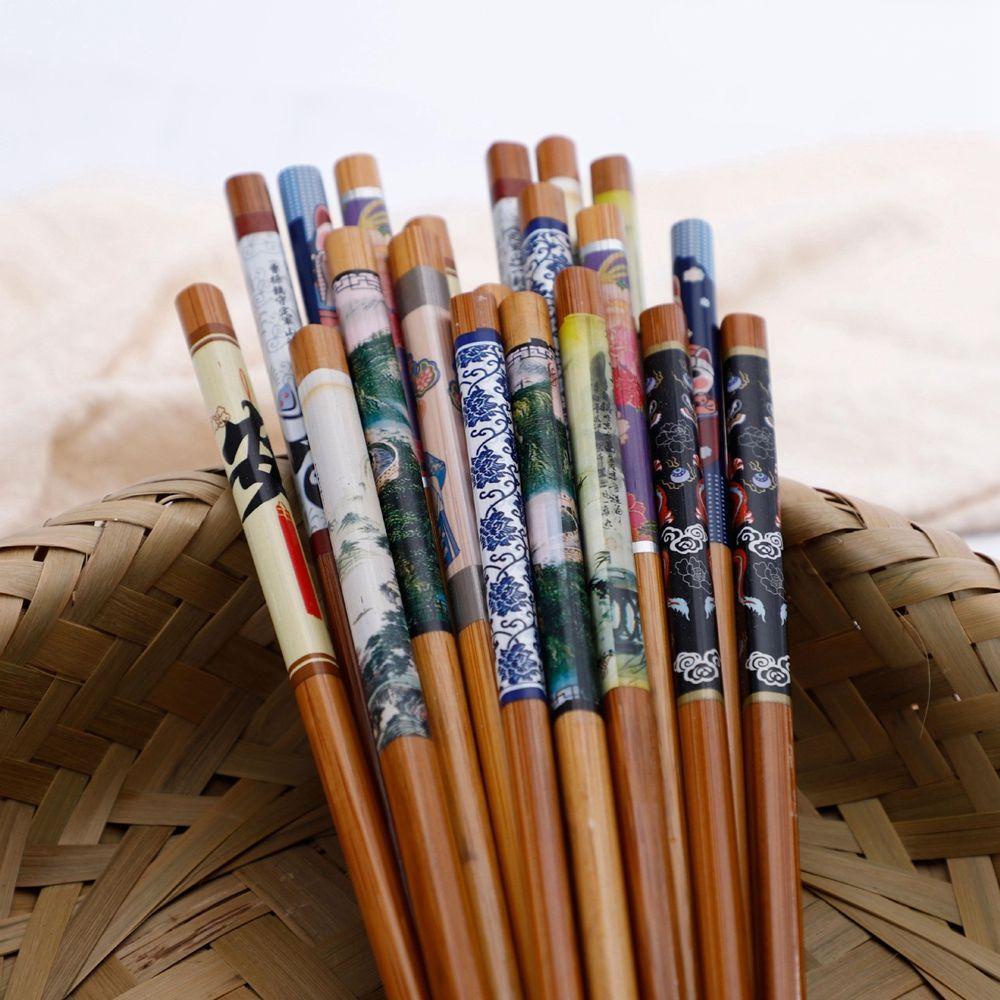 Bộ 5 Đôi Đũa Tre Chống Trượt Phong Cách Trung Hoa