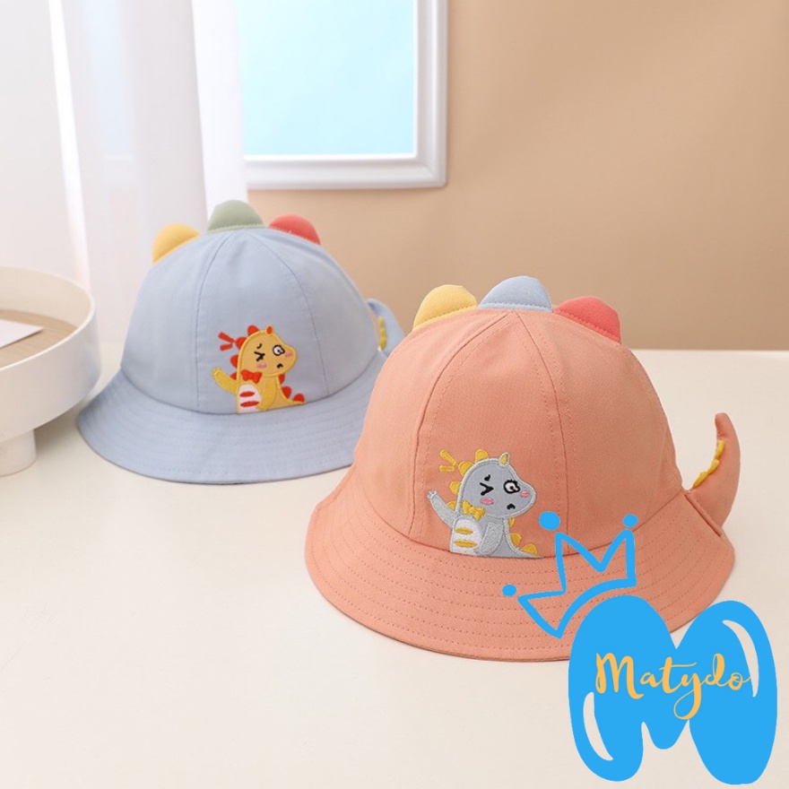 Mũ cho bé trai bé gái MATYDO rộng vành hình khủng long thêu đáng yêu phụ kiện mũ nón trẻ em