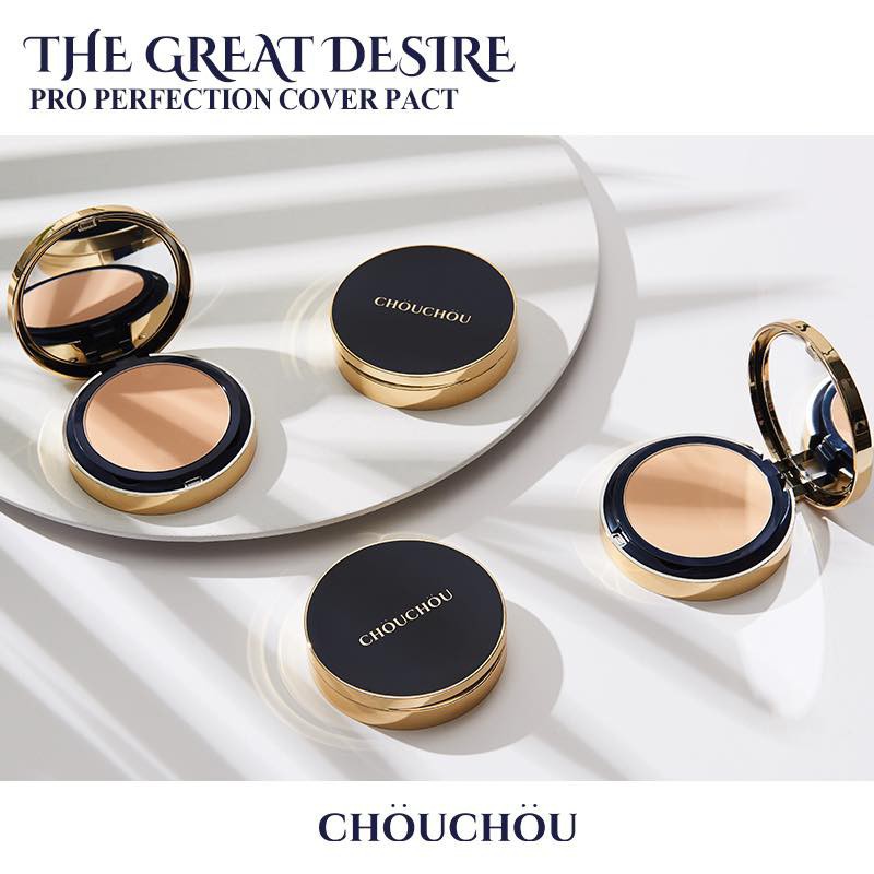 Phấn Phủ Kiềm Dầu Chou Chou The Great Desire Pro Perfection Cover Pact SPF45 PA+++