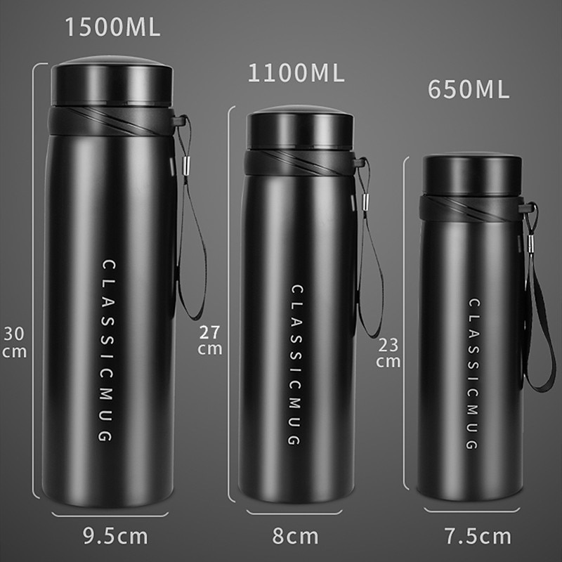 Portable Double Stainless Steel Vacuum Flask Coffee Tea Thermos Sport Travel Mug Large Capacity
