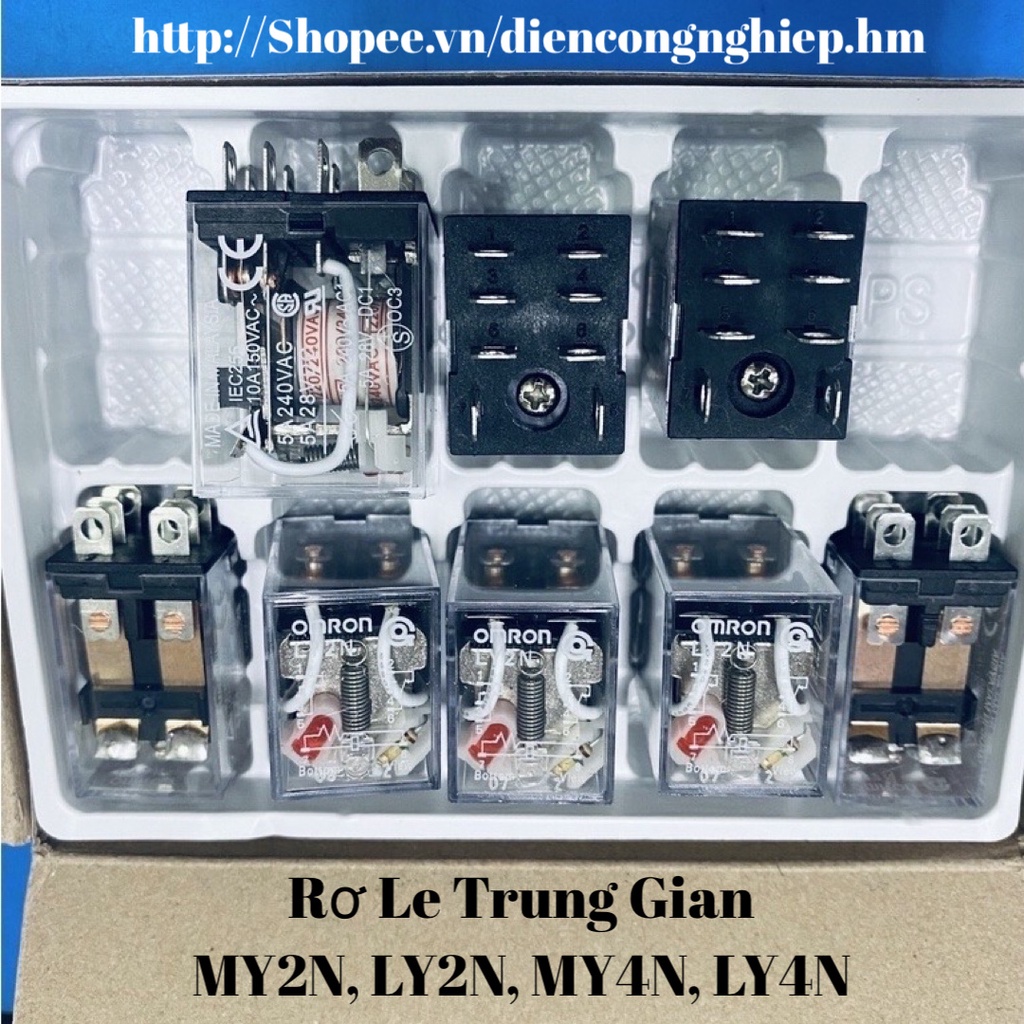 Relay Rơ le Trung Gian 8 Chân, 14 Chân MY2N, LY2N, MY4N, LY4N - 12V, 24V, 110V, 220V, 380V (loại tốt)