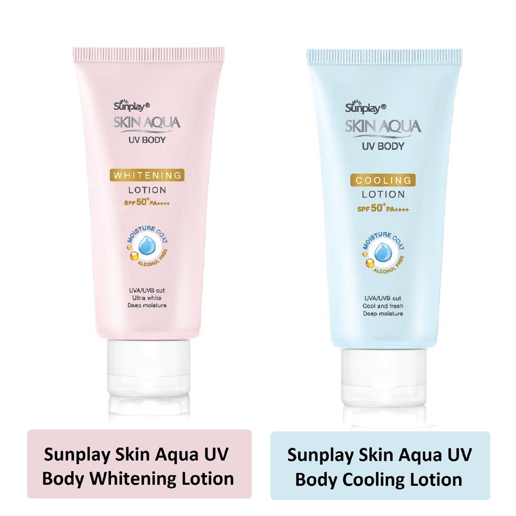 Kem Chống Nắng Dưỡng Thể Trắng Mịn Sunplay Skin Aqua UV Body Whitening Lotion & Cooling Lotion SPF 50+ PA++++ (150g)