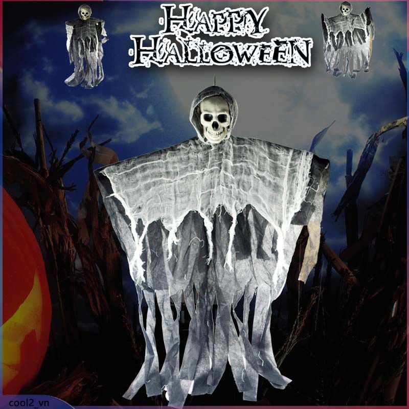 90Cm Halloween Treo Đầu Lâu Ma Ám Ảnh Trang Trí Nhà Kinh Dị Đạo Cụ Halloween Mặt Dây Chuyền Trong Nhà Ngoài Trời Nhà Gắn Cửa Trang Trí (Cool2.vn)