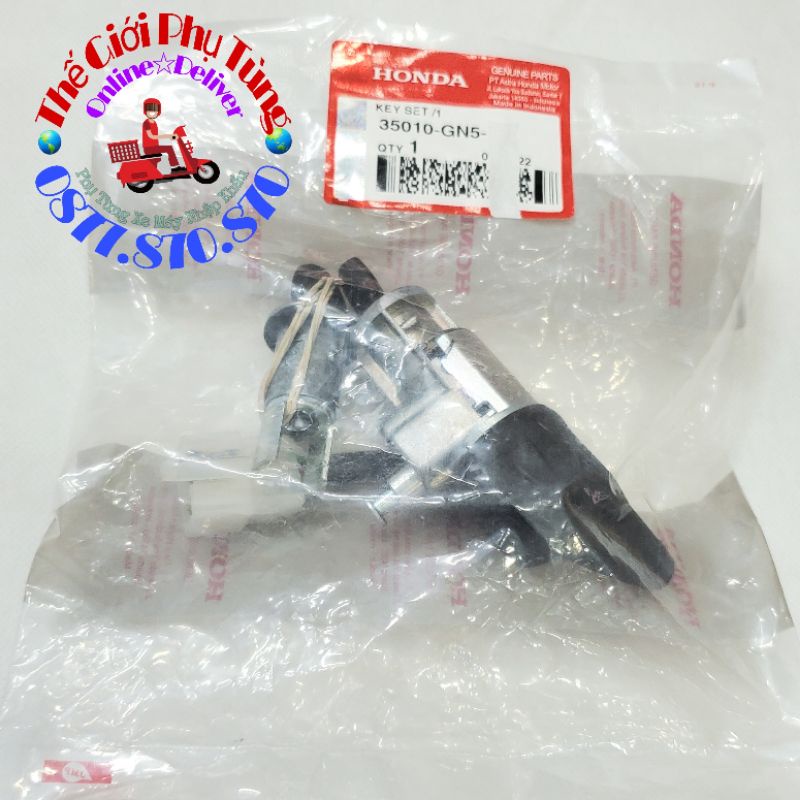 Bộ khóa máy Dream Thái zin Honda Indonesia - 35010-GN5