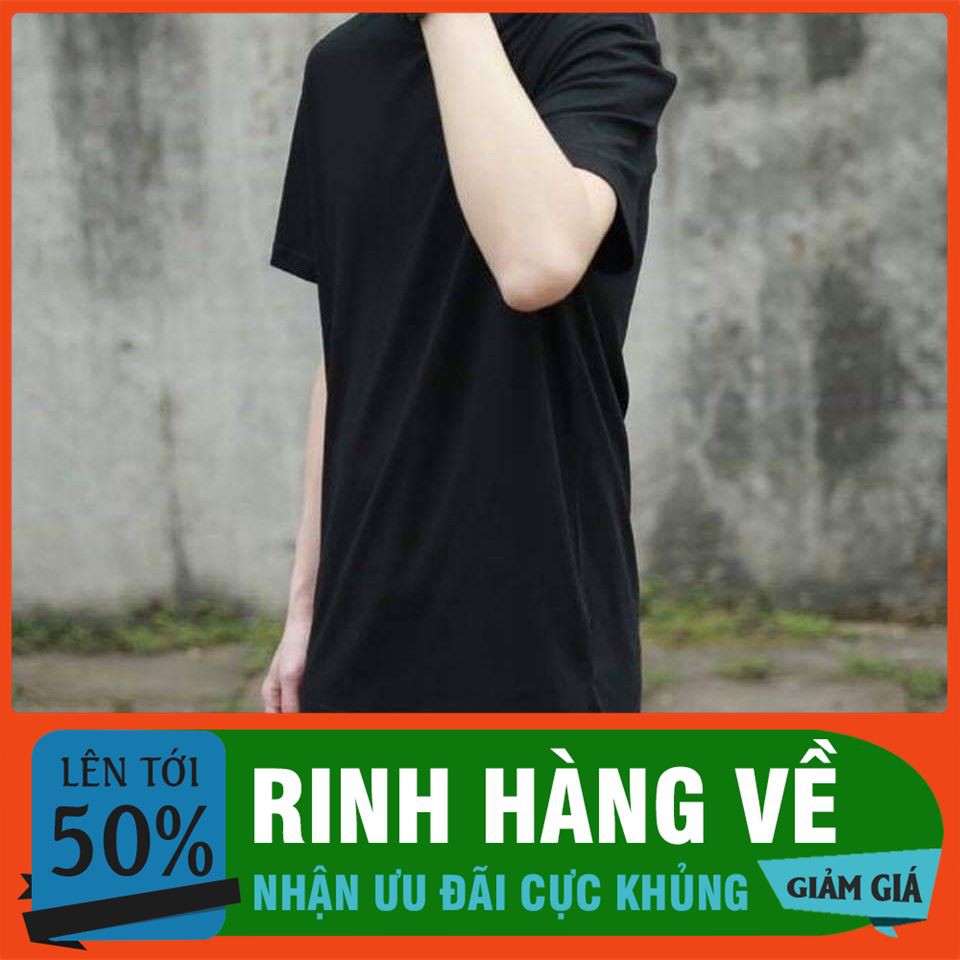 Áo Thun Trơn LongTee Oval Xẻ Tà Vuông Unisex , áo thun tay lỡ, áo hoddie, quần kaki