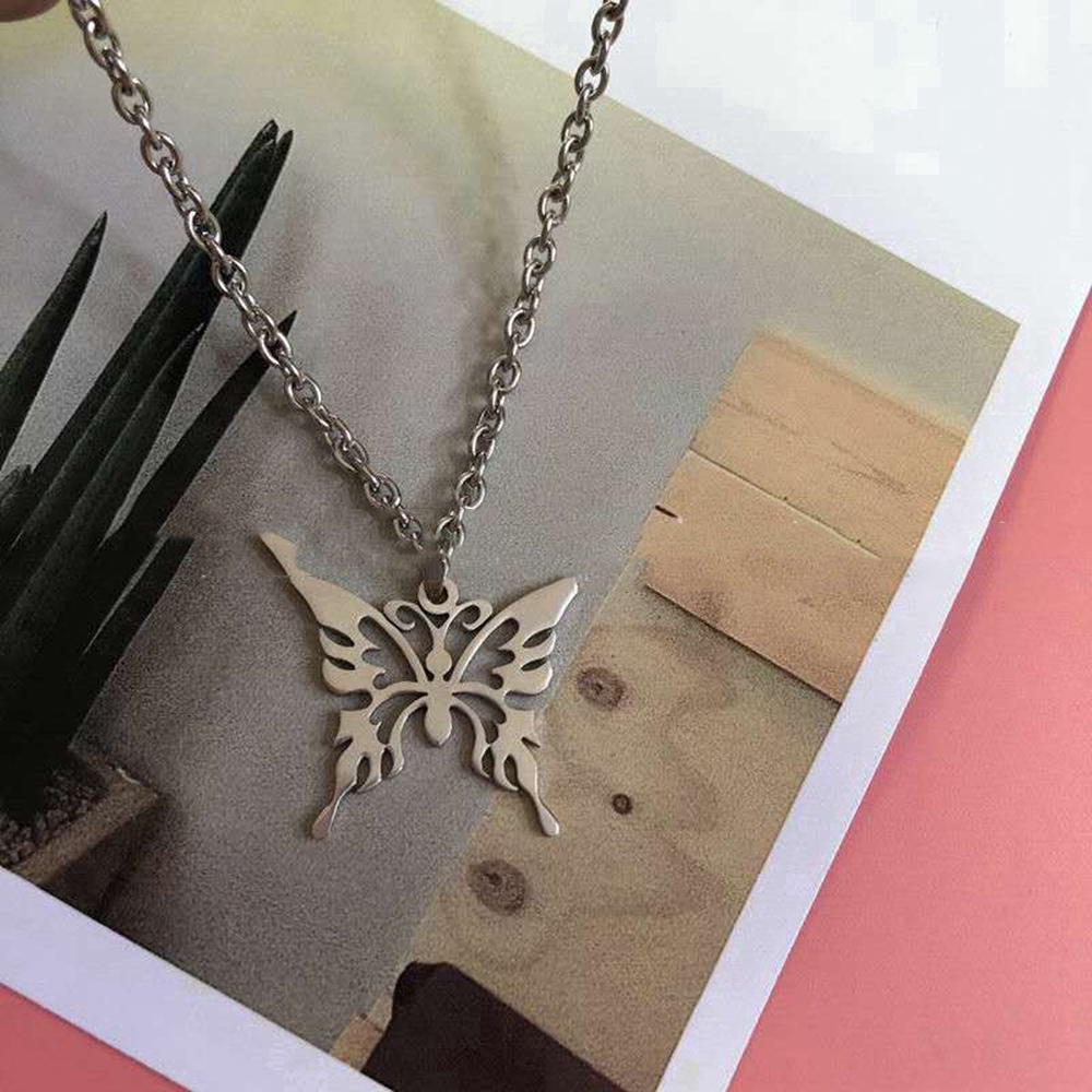 Dây Chuyền Thép Không Gỉ Mặt Bươm Bướm Thời Trang