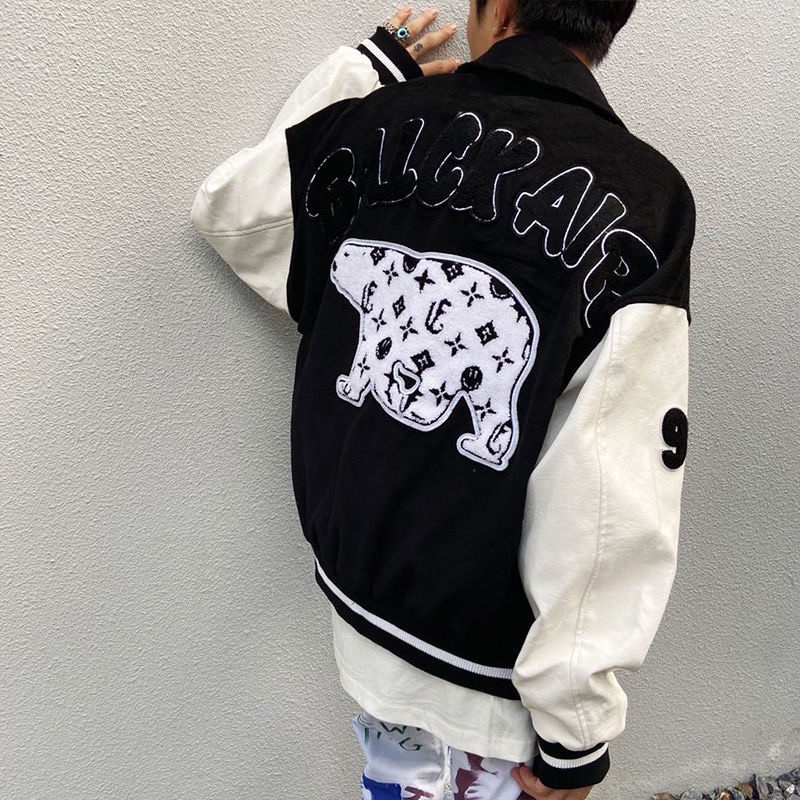 (ORDER) VARSITY JACKET BEAR BLACK AIR- ÁO KHOÁC