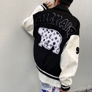 Varsity jacket bear black air- áo khoác