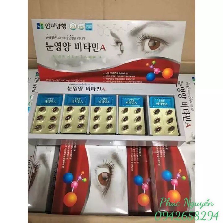 Viên Bổ Mắt Vitamin A Hanmi Hàn Quốc, Hộp 120 Viên