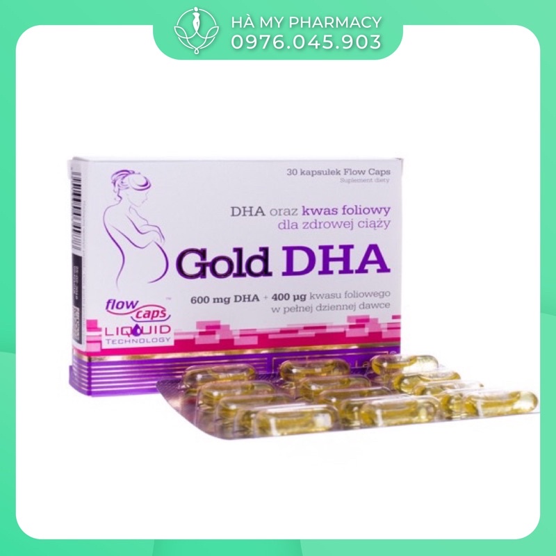 Gold DHA - Giúp bổ sung DHA và axit folic cho phụ nữ có thai và cho con bú (Hộp 30 Viên)