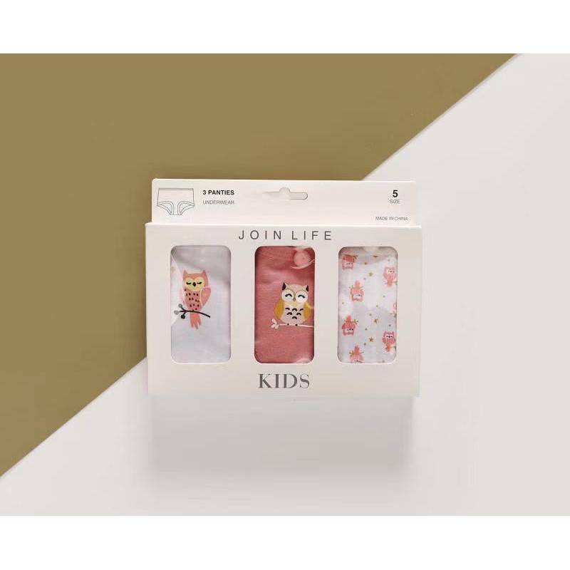 Set 3 quần chip KIDS xuất dư size 5y-11/12y (full box)