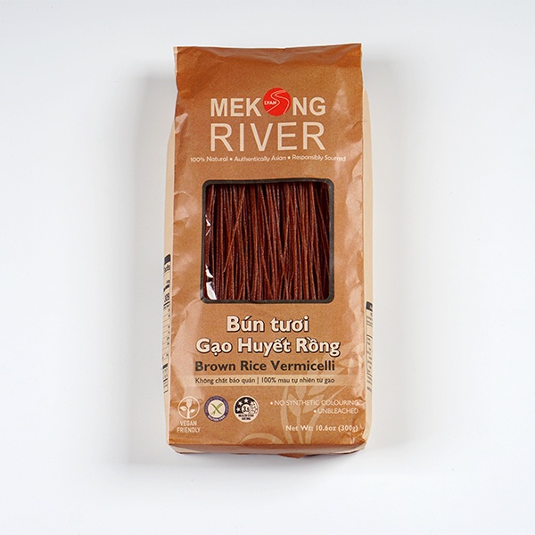 Bún tươi Gạo lứt huyết rồng Mekong River 300g (Brown Rice Vermicelli)