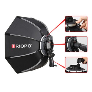 Softbox bát giác Triopo KS65 cho đèn flash speedlite Quick HL Studio