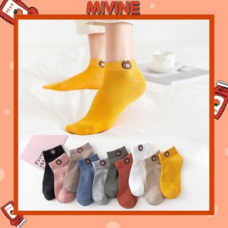 Tất cổ ngắn Mivine nhiều màu hình gấu Brown dễ thương TN67