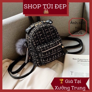 Balo nữ chất dạ thời trang đeo chéo đi chơi hoạ tiết mini dễ thuơng hàn quốc/ shoptuidep 👜  Shop túi đẹp 👜