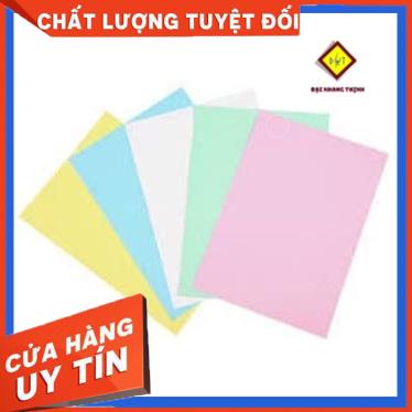 Bìa màu A4 Thái Lan 180gsm 100 tờ/xấp giấy bìa cứng A4 đủ màu Xanh lá hồng vàng trắng xanh dương