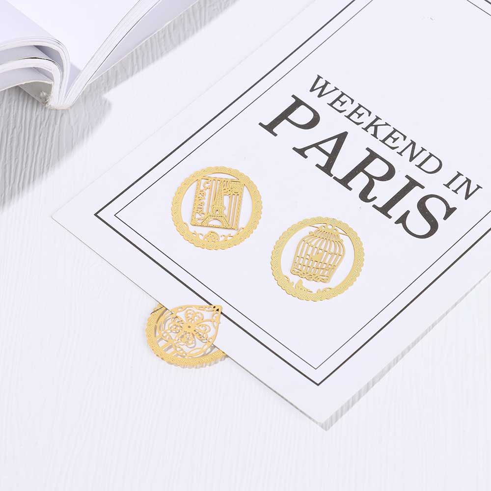 Thẻ Đánh Dấu Trang Sách Bằng Kim Loại Họa Tiết Động Vật Dễ Thương