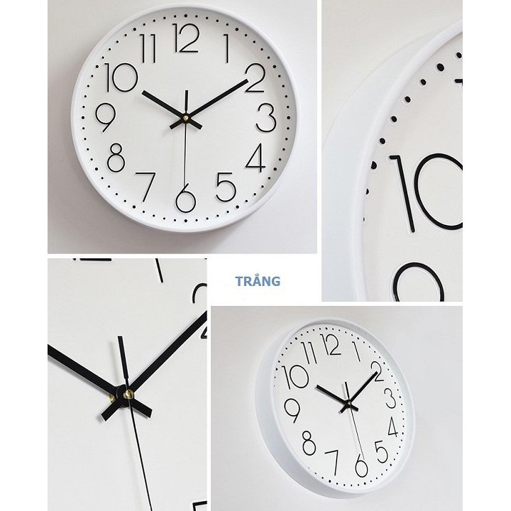 [Bh 12 Tháng] - Đồng Hồ Treo Tường Kim Trôi Quartz - Không tiếng động [30-35 cm]