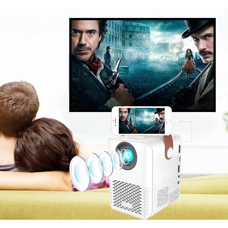 Máy Chiếu Phim Tại Nhà Mini KAW K550 Full HD, kết nối wifi, bluetooth, nhỏ gọn bảo hành 12 tháng