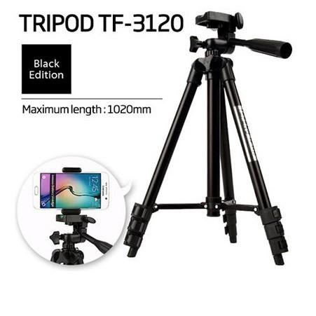 Giá Đỡ Chụp Hình Tripod 3 Chân 3120 + Đầu Kẹp Cao CấpGậy chụp hình