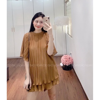 Bộ Cộc Tay Chất Voan Dập Ly Hàng Chuẩn