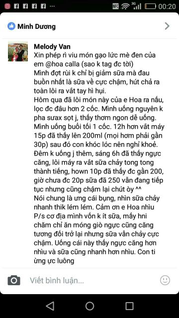 Kích sữa, chữa tắc sữa - Gạo lứt mè đen rang khô