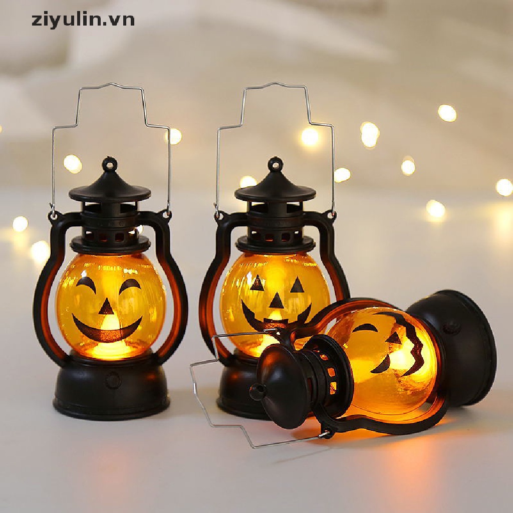 Đèn Lồng LED Dầu Ngựa Đầu Lâu Bí Ngô ziyulin Trang Trí Halloween