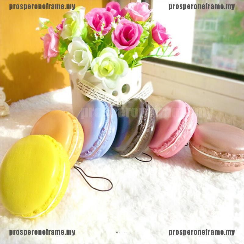 Đồ Chơi Squishy Hình Bánh Macaron Dễ Thương