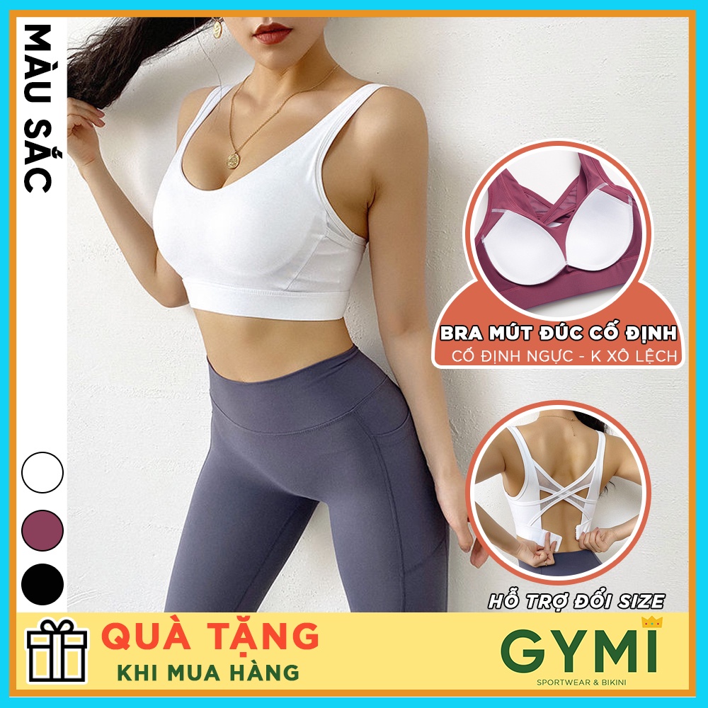 Áo bra tập gym yoga nữ mút đúc may liền cố định AL29 dáng thể thao chất thun lạnh cao cấp cố định nâng đỡ ngực