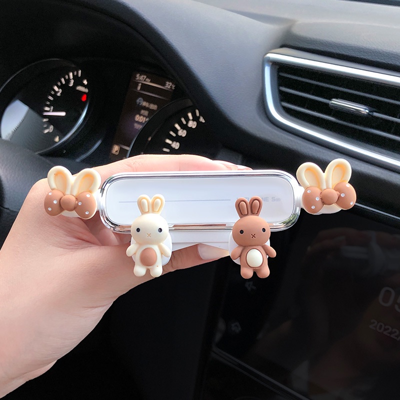 Giá Đỡ Điện Thoại Gắn Lỗ Thông Gió Xe Hơi Kiểu Dáng Hoạt Hình Dễ Thương