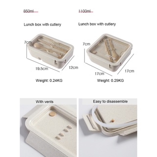 Hộp Đựng Cơm Trưa 1100mm Chất Liệu Rơm Lúa Mì