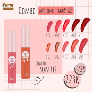 COMBO MÔI XINH - MƯỚT SẮC (Combo 2 Son tơ)