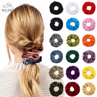 Dây Buộc Tóc Co Giãn Màu Trơn Thời Trang Cho Nữ