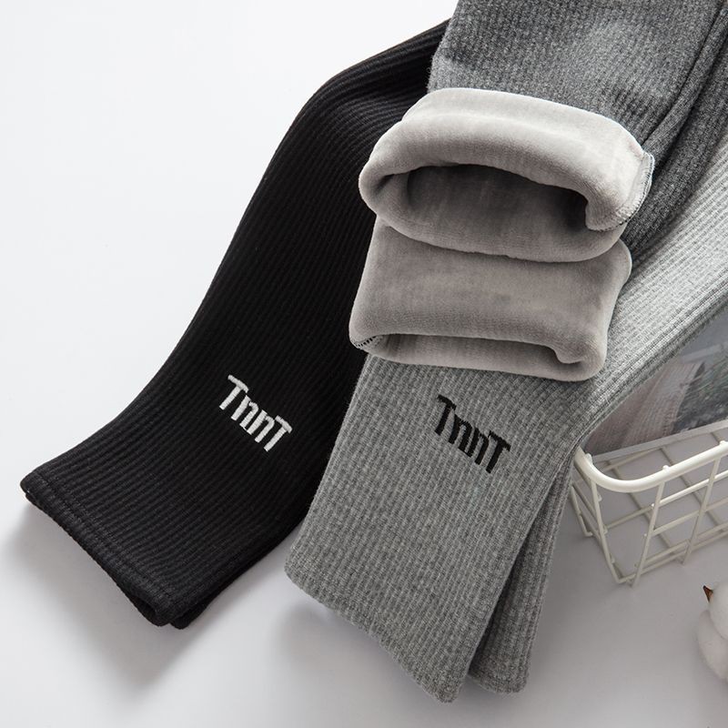 (CÓ SẴN) Quần legging len gân LÓT LÔNG dày dặn, hàng chuẩn siêu ấm thêu chữ | BigBuy360 - bigbuy360.vn